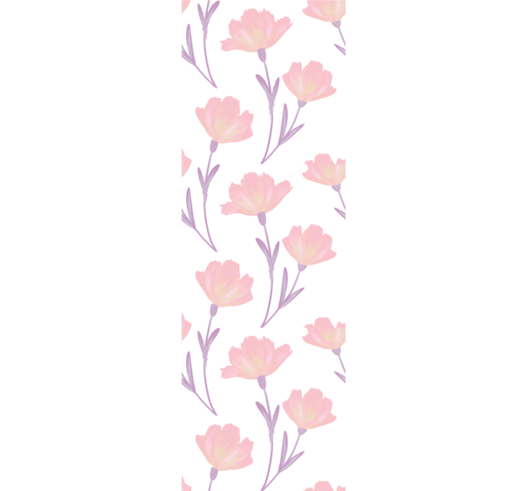 Dining room blind with minimalist watercolor floral design - TenStickers