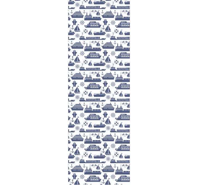 Blind children different blue boat pattern - TenStickers