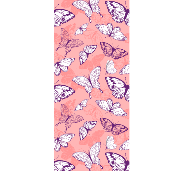 Blind children purple and pink layered butterfly pattern - TenStickers