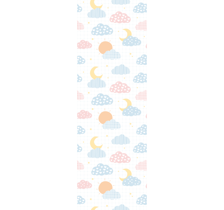 Blind children adorable cloudy patterns - TenStickers