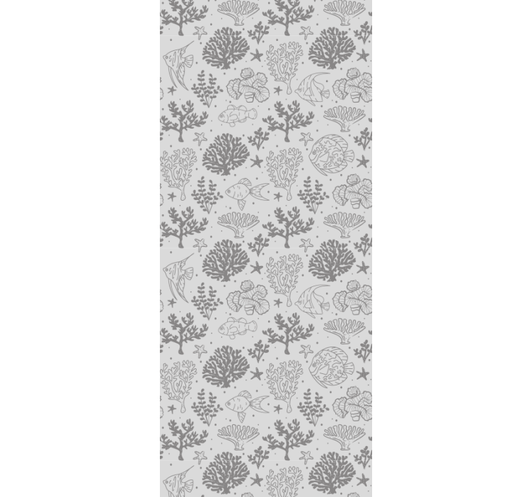 Blind children vintage style sea animals pattern - TenStickers