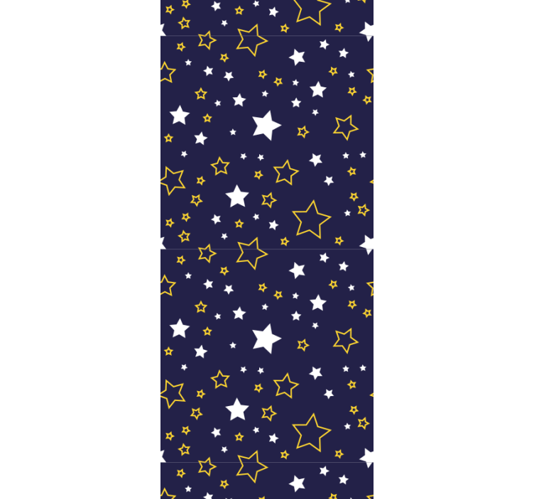 Blind children night sky with white and yellow stars - TenStickers