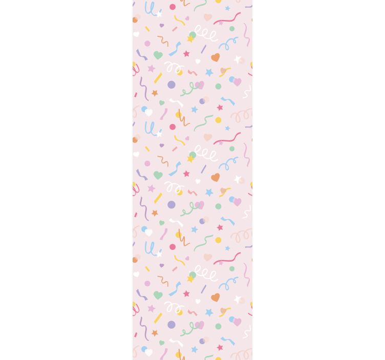 Blind children pattern with cute pastel confetti - TenStickers