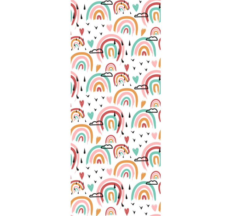 Blind children watercolor minimalistic rainbows pattern - TenStickers
