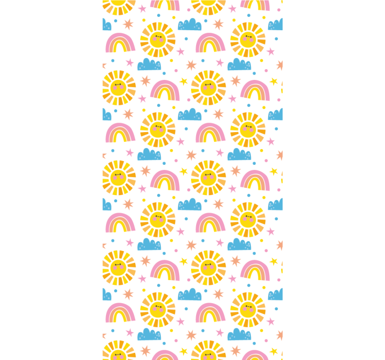 Blind children rainbow, sun, and cloud design - TenStickers