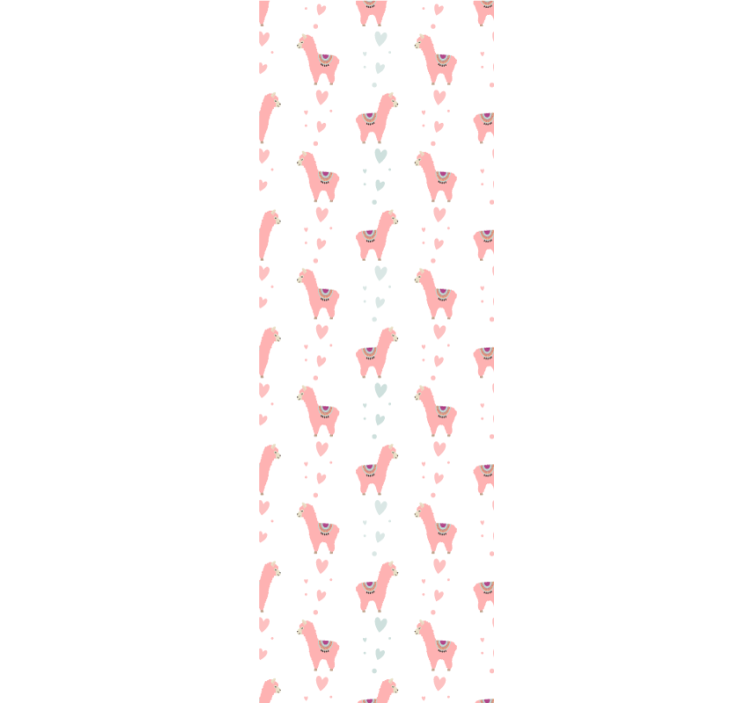 Blind children pink llama pattern - TenStickers