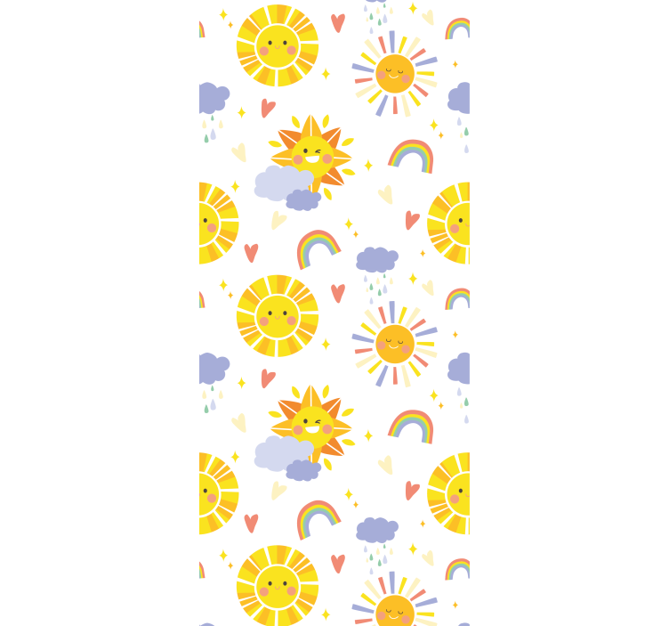 Pastel colored rainbows and clouds for blind children - TenStickers