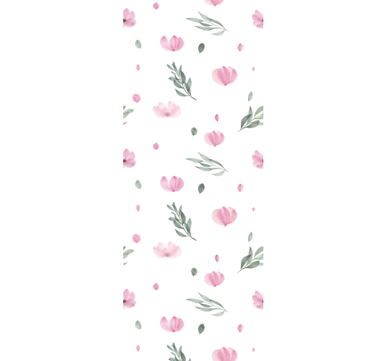 Blind children pink minimalistic little flowers - TenStickers