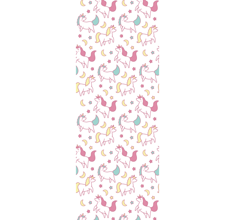 Blind children hand drawn unicorn pattern - TenStickers