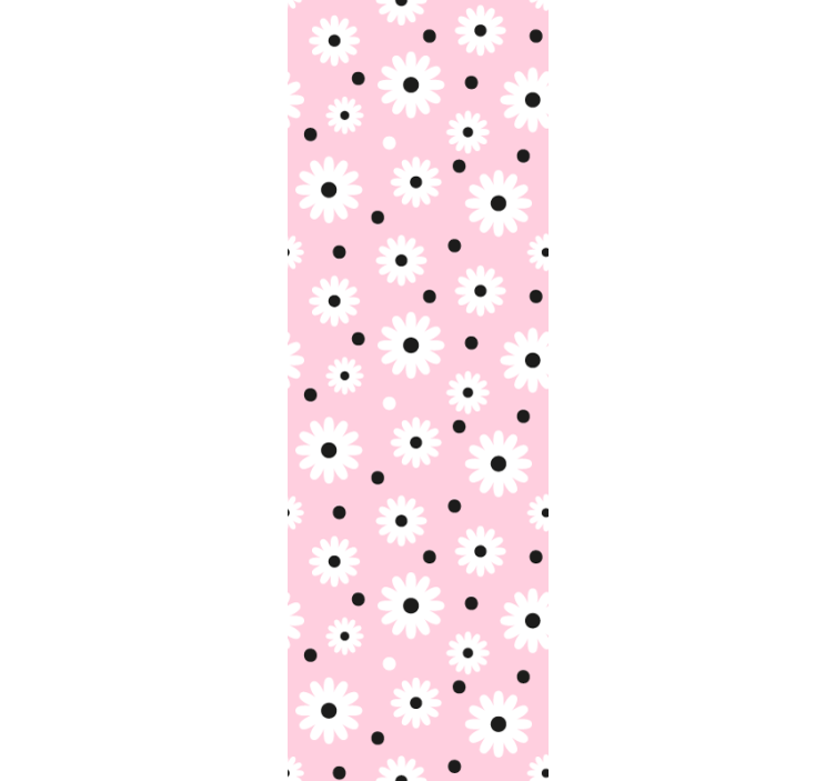 Blind children pink black dots flower pattern - TenStickers
