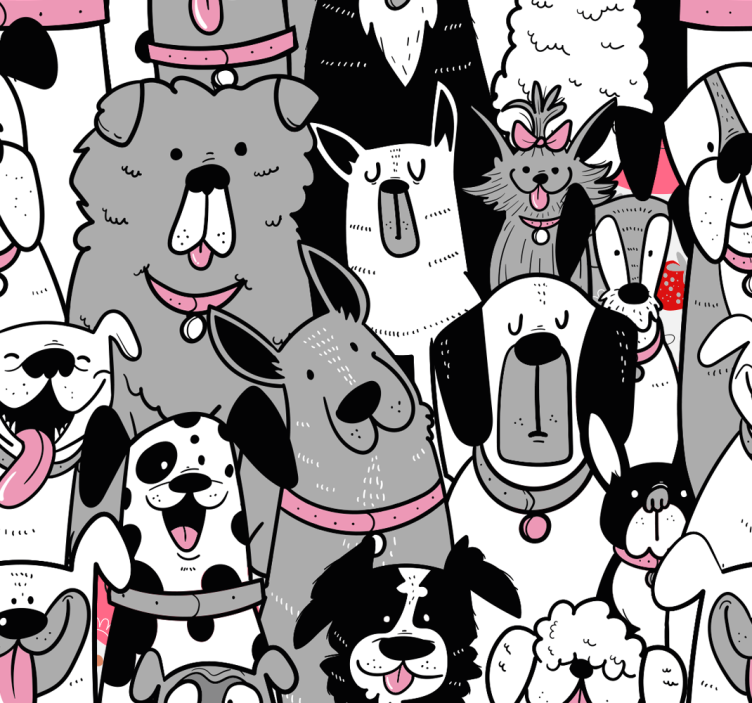 Blind children dog with outlines - TenStickers