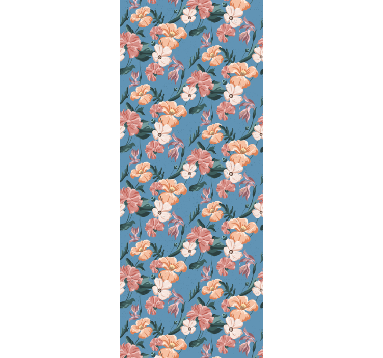 Blind office flowerprint 'flower jeans' - TenStickers