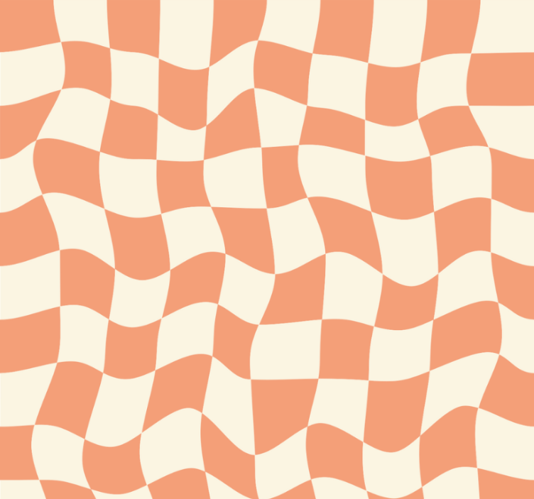 Blind teens groovy checkered pattern design - TenStickers