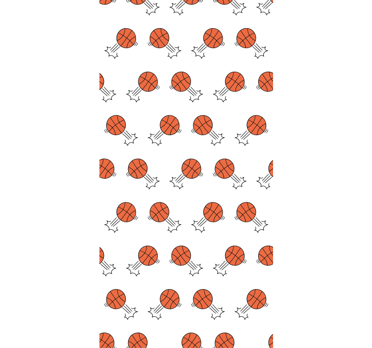 Blind teens background of hand drawn basketballs - TenStickers