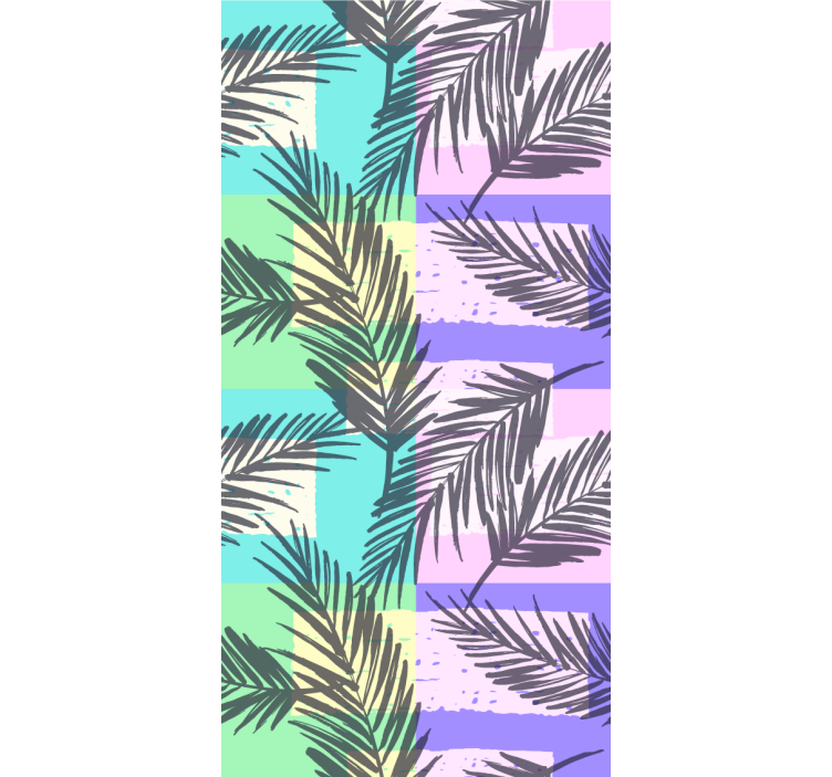Blind teens tropical palms on squared background - TenStickers