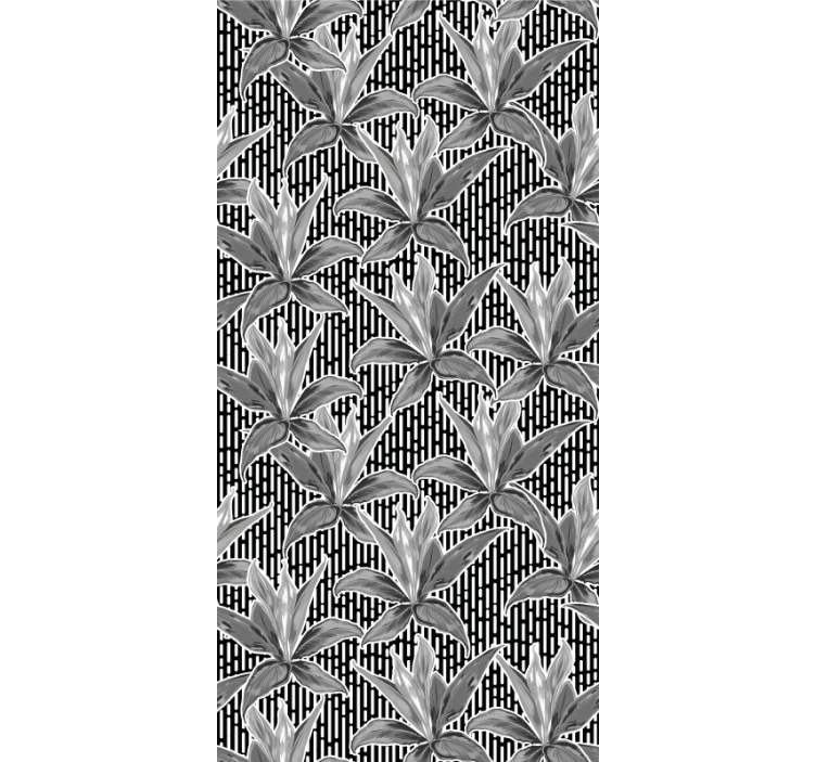 Blind teens outline leaves floral seamless pattern - TenStickers
