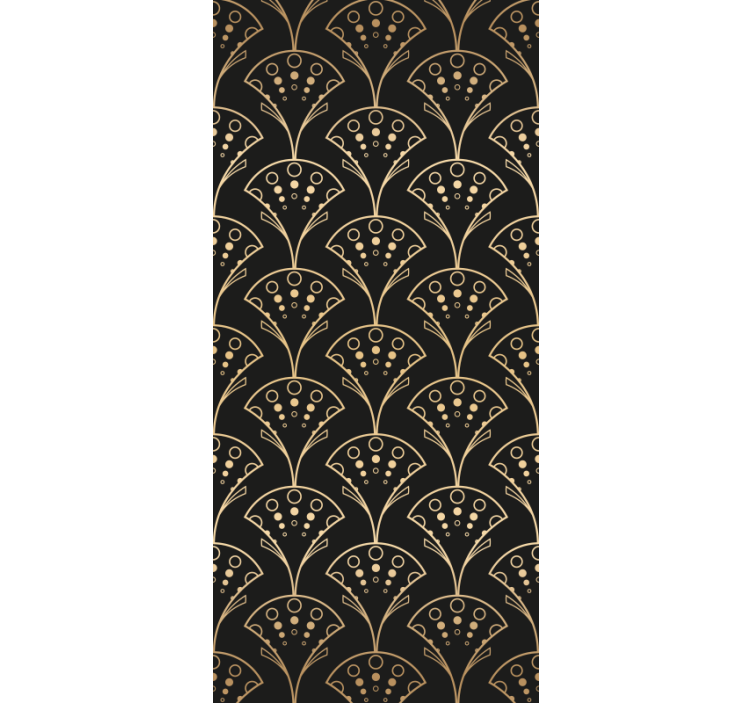 Modern blind with elegant golden shapes - TenStickers