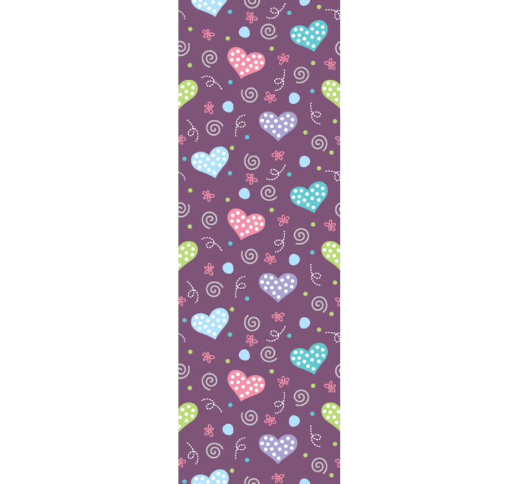 Modern blind with heart and line pattern decor - TenStickers