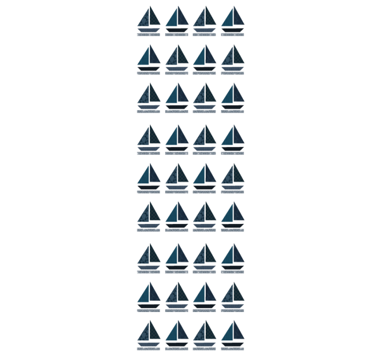 Modern blind fabrics with sailboat pattern - TenStickers