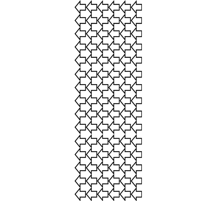 Modern blind geometric arrows black lines pattern - TenStickers