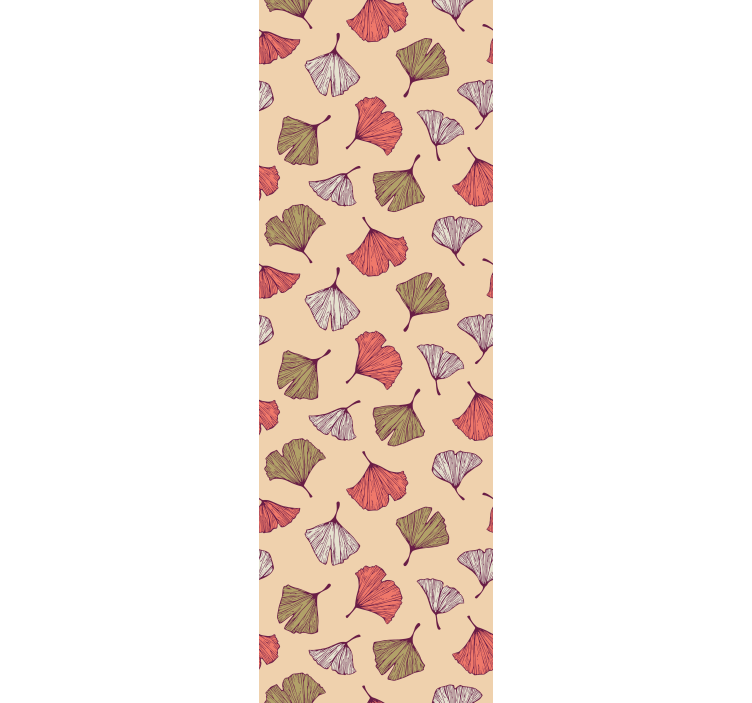 Modern blind with colorful ginkgo leaves design - TenStickers