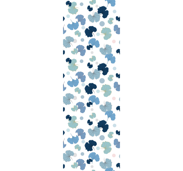 Modern blind blue ginkgo leaf design - TenStickers