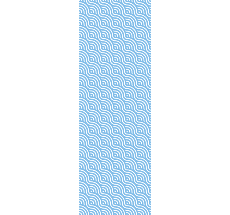 Modern blind small blue waves design - TenStickers