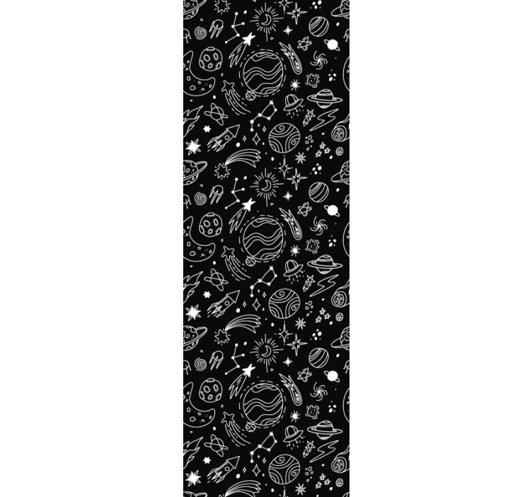 Modern blind with black and white cosmic designs - TenStickers