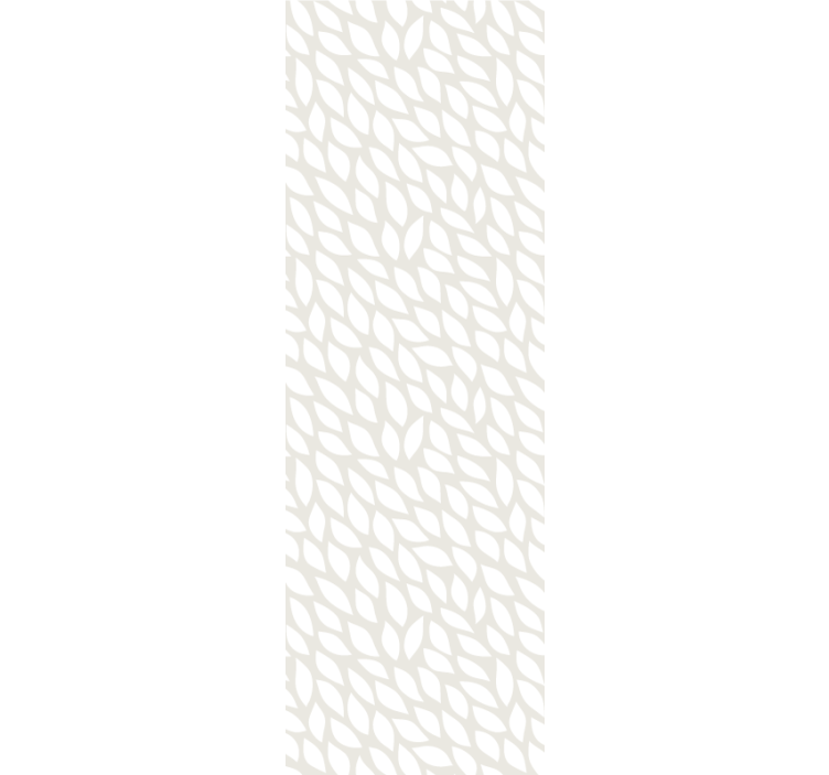 Modern blind white leaves on grey - TenStickers