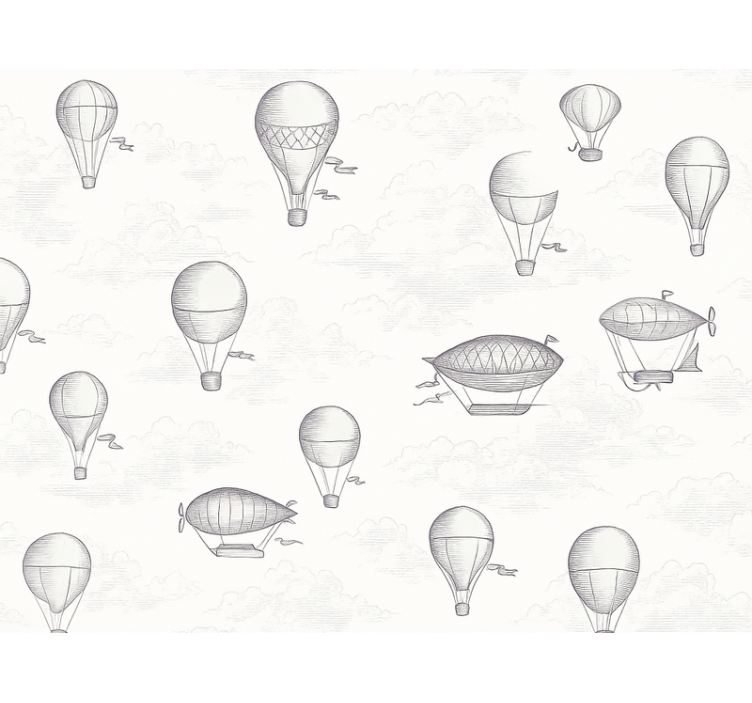 Blind grey vintage skies and airships - TenStickers