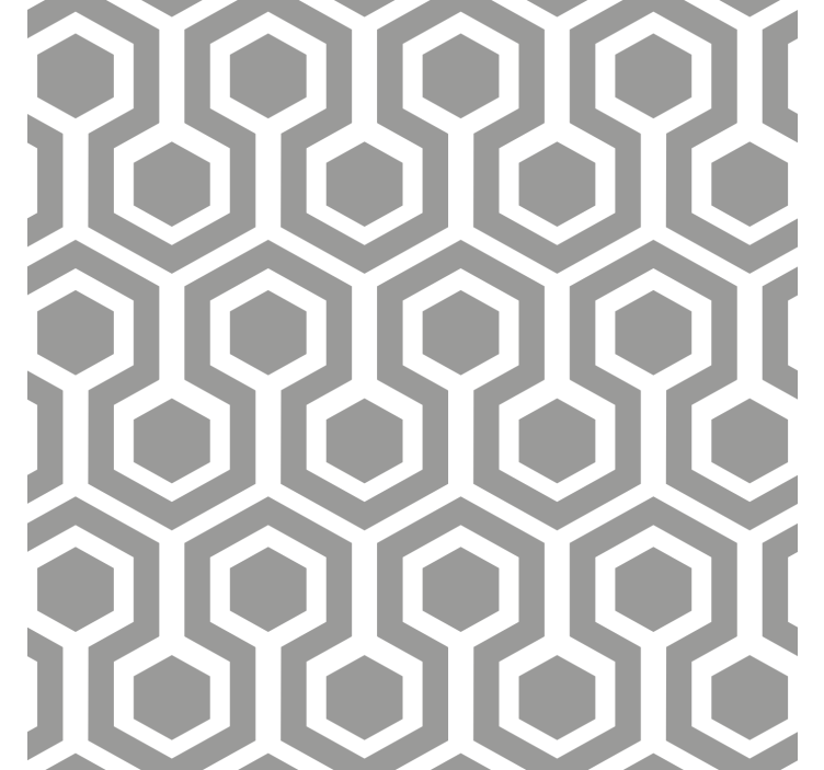 Blind grey hexagonal grey pattern - TenStickers
