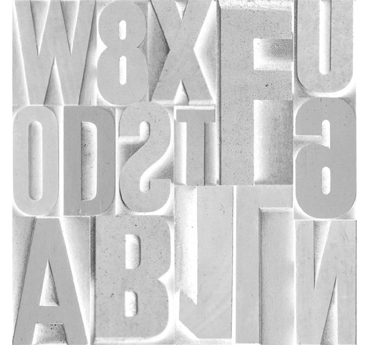 Blind grey 3d grey letters - TenStickers