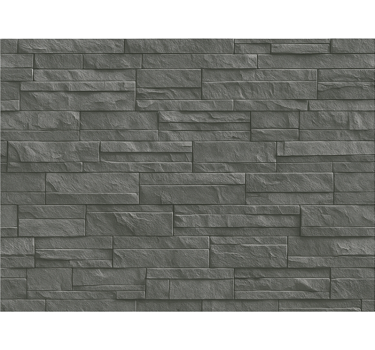 Blind grey charcoal ledge stone - TenStickers