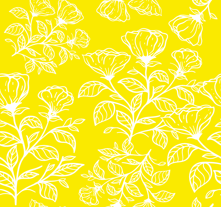 Blind yellow floral design pattern - TenStickers