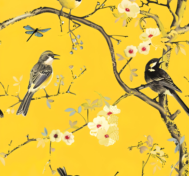 Blind yellow spring pattern - TenStickers