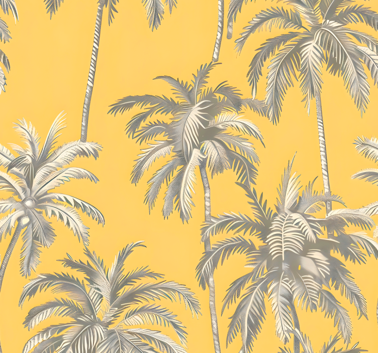 Blind yellow palm trees pattern - TenStickers