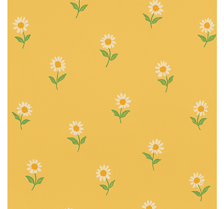 Blind yellow 1940s daisy nursery design - TenStickers