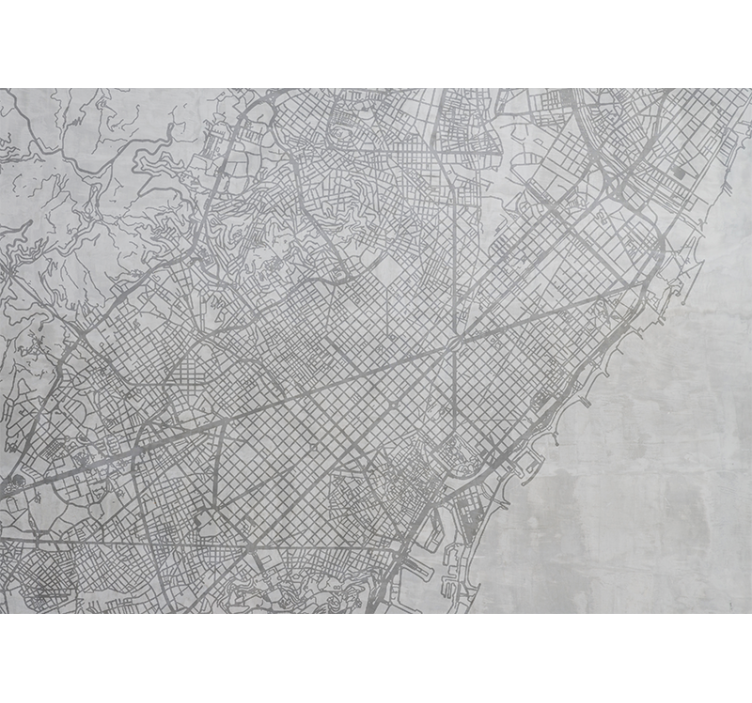 Blind kitchen city map of barcelona - TenStickers