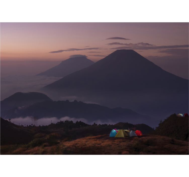 Blind kitchen hikers in the cloudy mountains - TenStickers