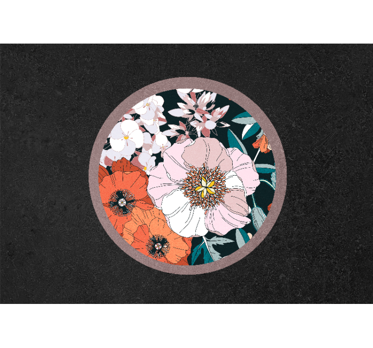 Blind kitchen puppy flowers in a circle - TenStickers