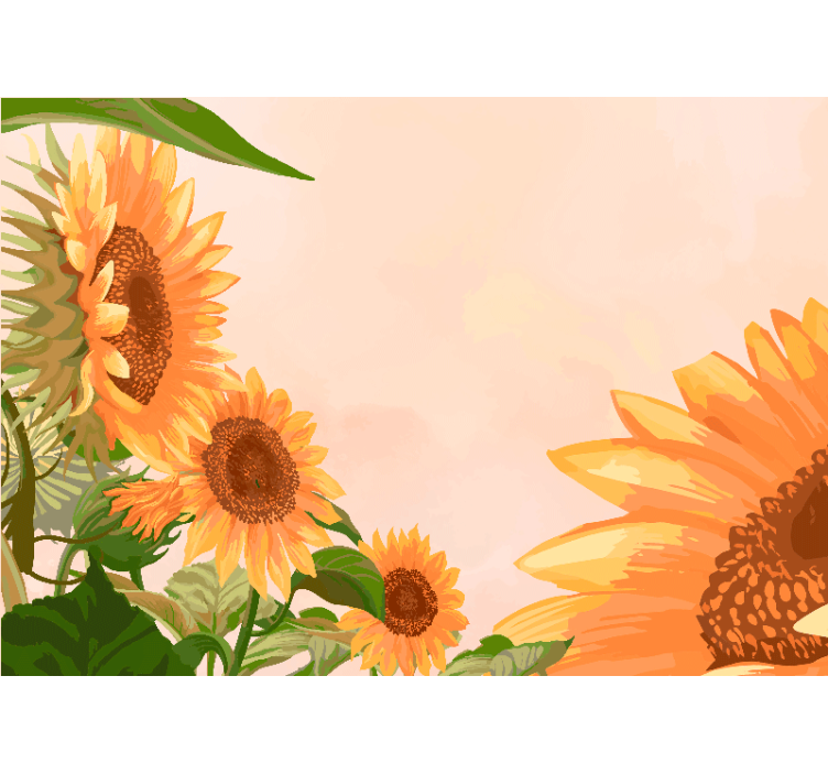 Blind kitchen painted sunflowers - TenStickers
