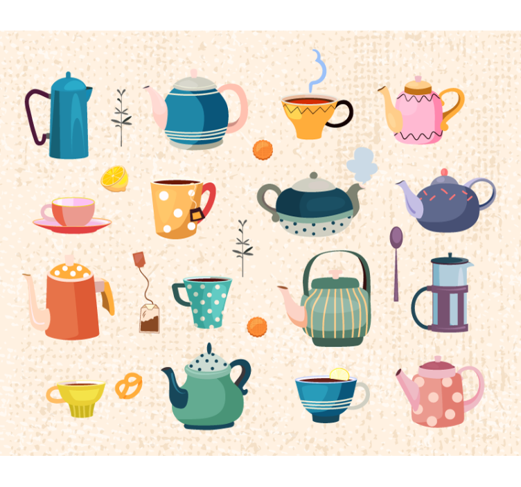 Blind kitchen vintage tea - TenStickers