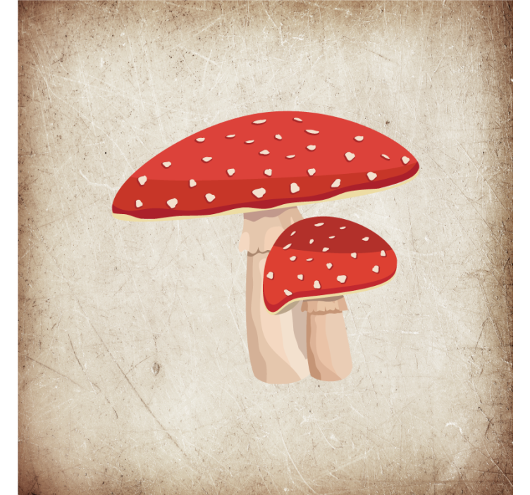 Blind kitchen amanita mushroom illustration - TenStickers