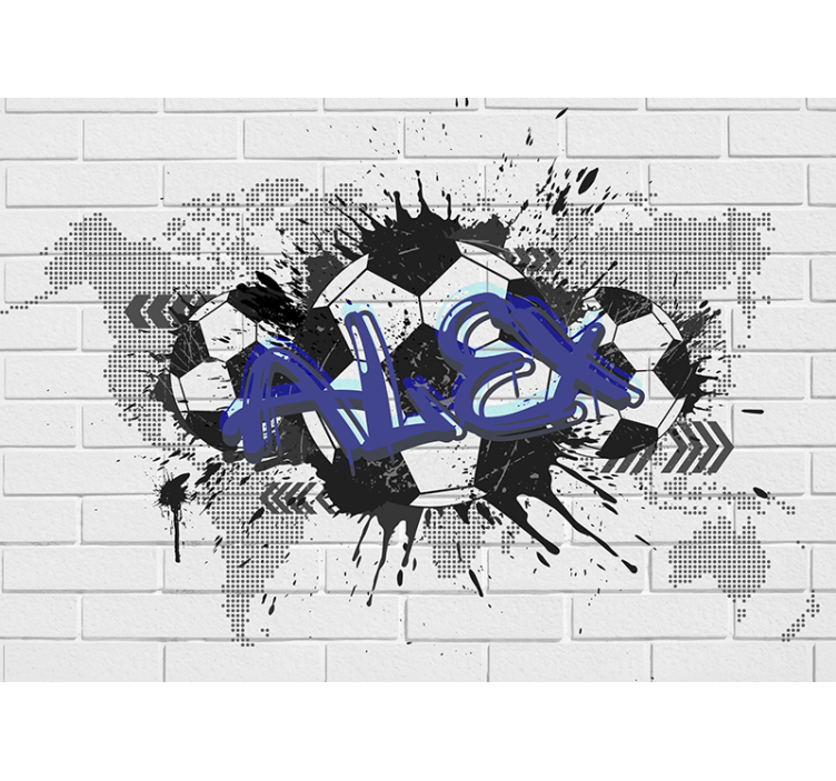 White window blind football mural - TenStickers