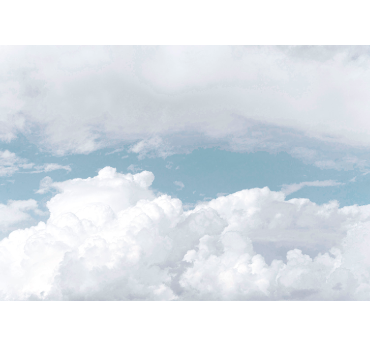 White window blind like white fluffy clouds - TenStickers