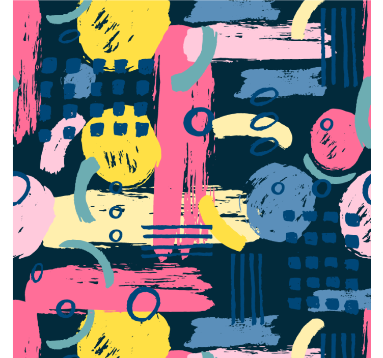 Colorful abstract living room blind - TenStickers