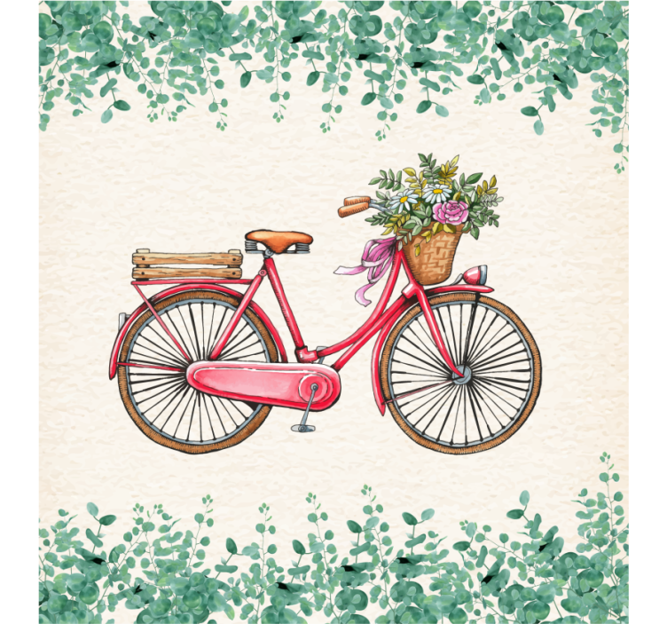 Living room blind rustic vintage bicycle - TenStickers