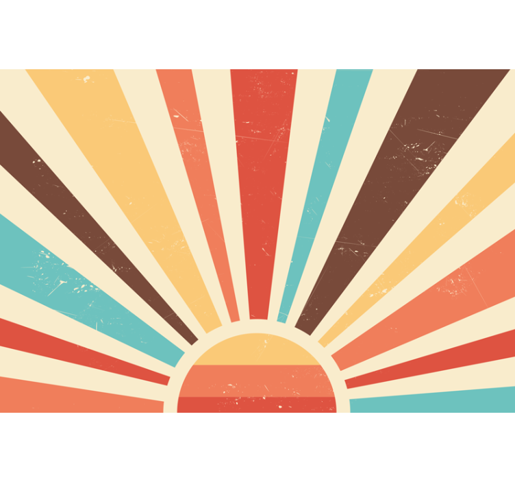 Abstract vintage sunset living room blind - TenStickers