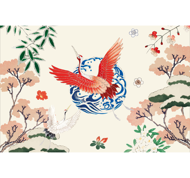 Chinoiserie living room blind - TenStickers