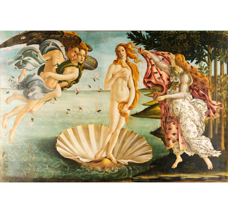 Living room blind the birth of venus - TenStickers